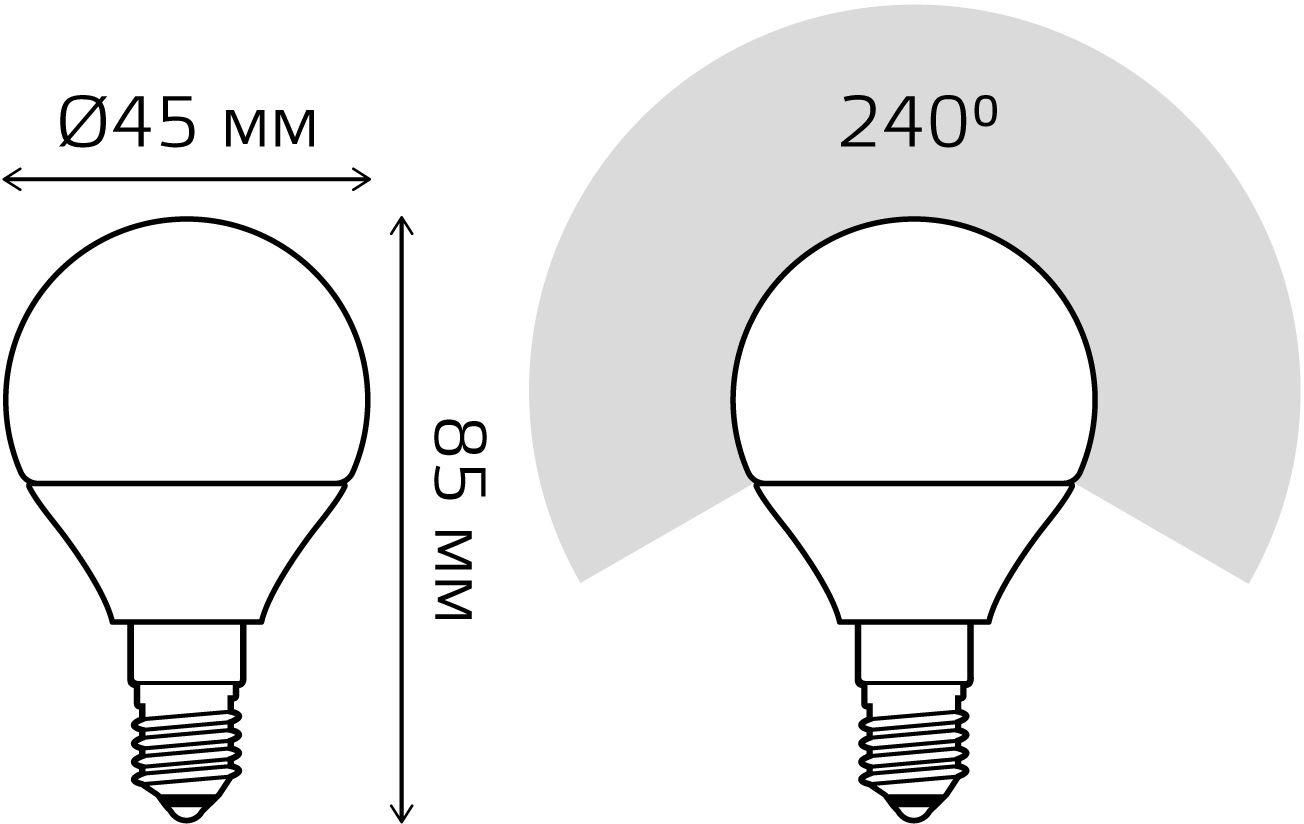 Светодиодная лампа Gauss Elementary 10Вт E14 220B 4100K 10шт (53120-10)