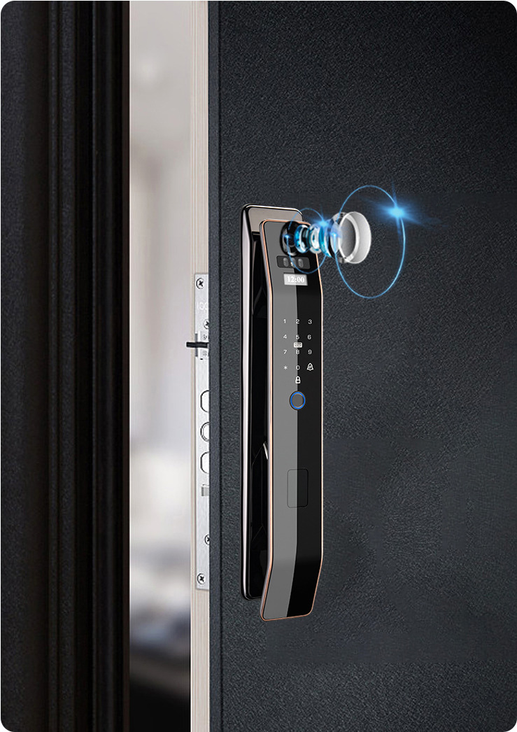 Умный дверной замок Roome Tuya 3D face intercom Lock 3D face-1 черный
