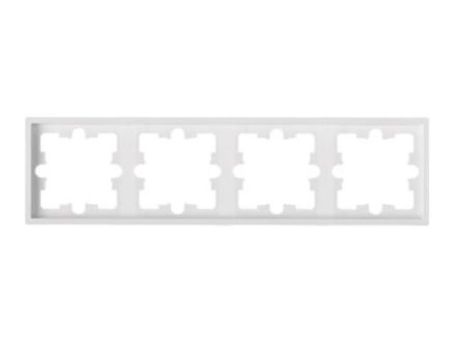 Рамка 4-местная белая, Carre, BYLECTRICA