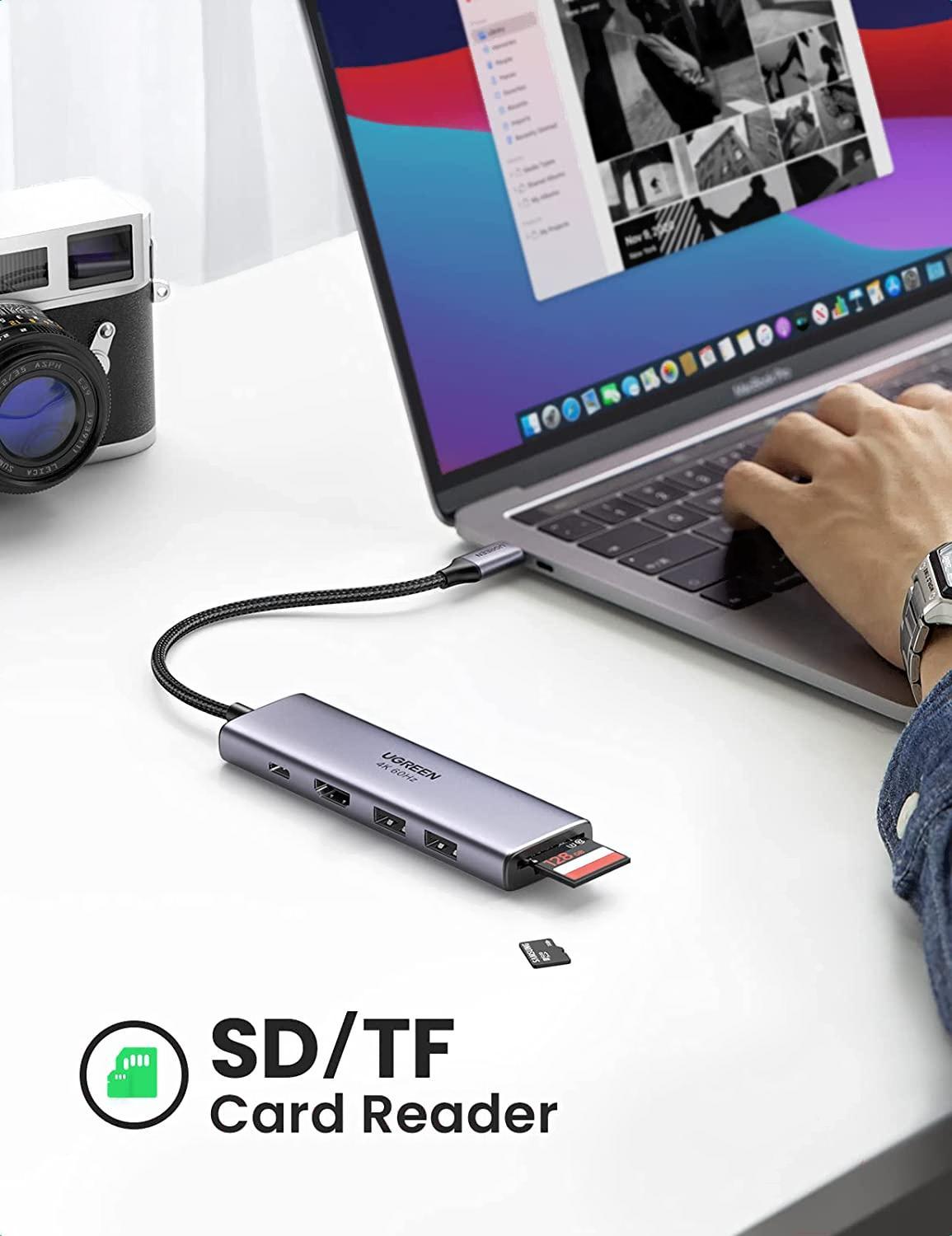 USB-хаб Ugreen CM511-60384 Space Gray (60384)