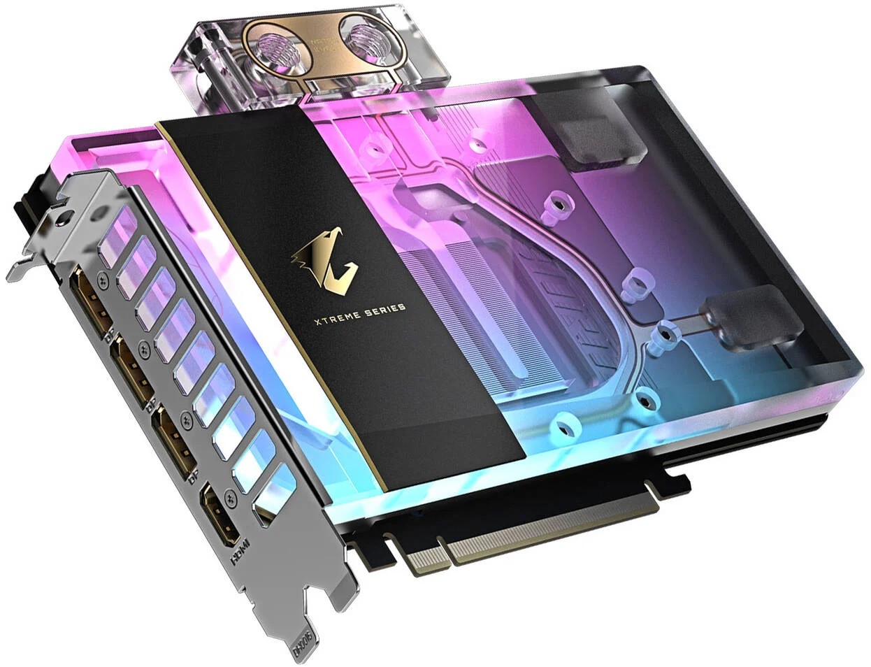 Видеокарта GigaByte Aorus GeForce RTX 5080 Xtreme Waterforce WB 16G GDDR7 (GV-N5080AORUSX WB-16GD)