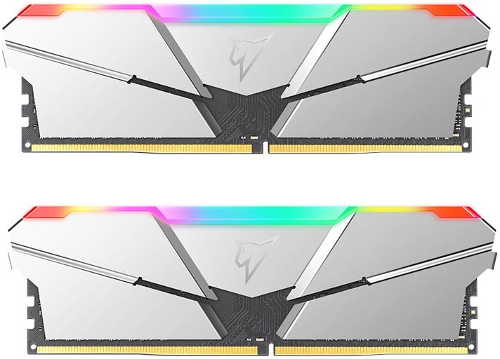 Оперативная память Netac Shadow RGB 16Gb DDR4 Silver (NTSRD4P32DP-16S)