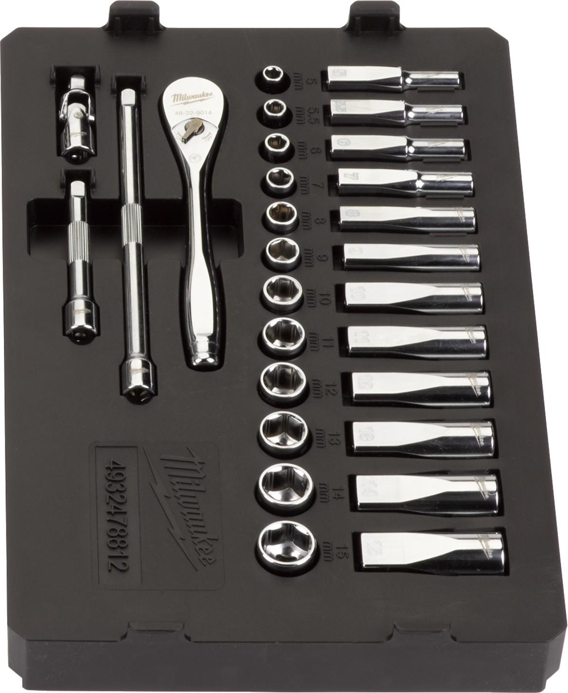 Набор трещотка с головками Milwaukee 4932478812