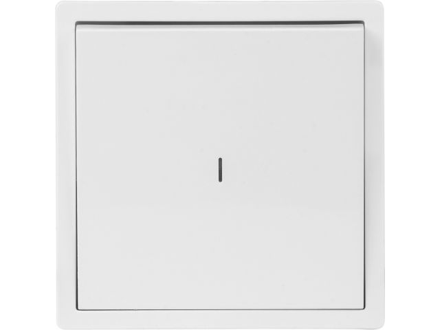 Выключатель 1 клав. (cкрытый, 10А) со световой индикацией, белый, Carre, Bylectrica