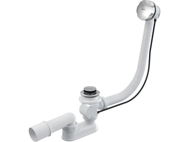 Сифон для ванны автомат комплект металл (длина 60 см), Alcaplast