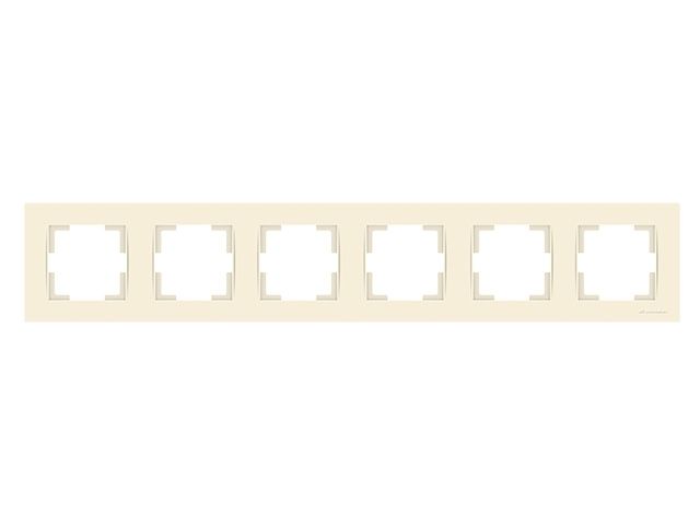 Рамка 6-ая горизонтальная кремовая, RITA, MUTLUSAN