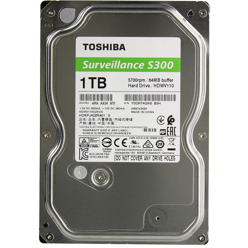 Жесткий диск Toshiba S300 1TB (HHDWV110UZSVA)