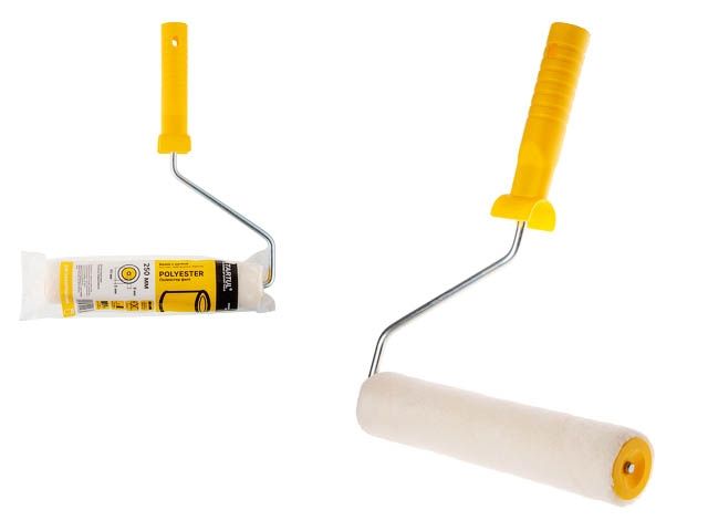 Валик "POLYESTER" 40-250мм с ручкой 8мм бежевый STARTUL PROFI (ворс 5 мм, нанесение всех видов лака, филт, полиэстер, велюр)