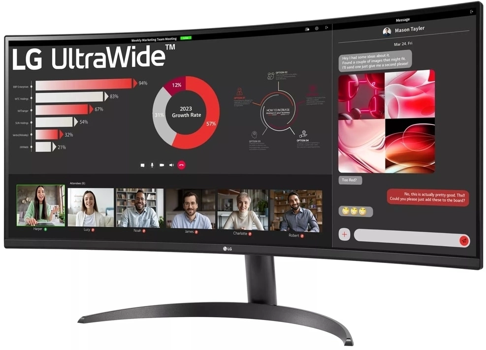 Монитор LG UltraWide 34WR50QK-B черный