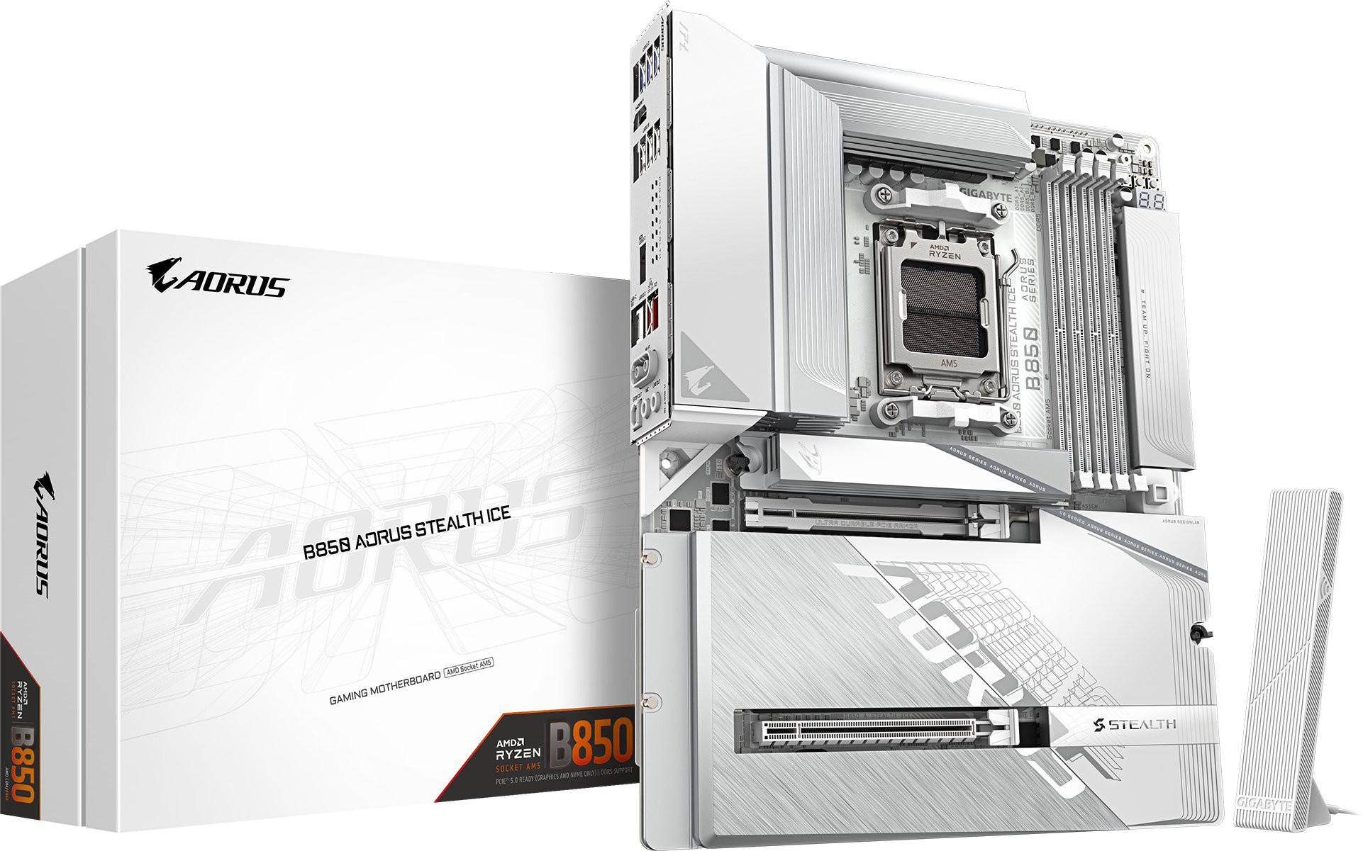 Материнская плата GigaByte B850 Aorus Stealth Ice (rev. 1.0)