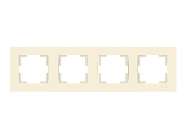 Рамка 4-ая горизонтальная кремовая, RITA, MUTLUSAN