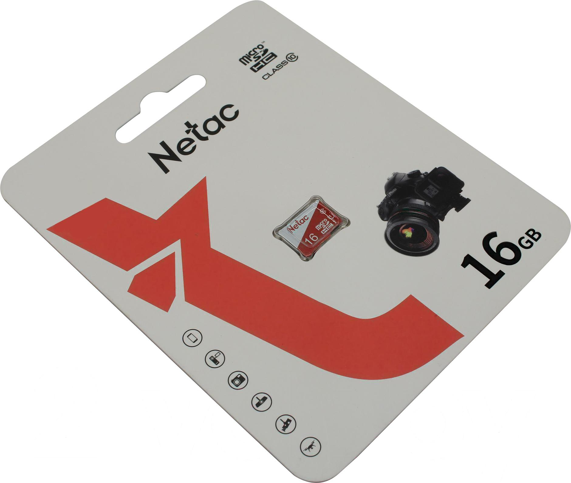 Карта памяти Netac P500 Eco MicroSDHC 16GB U1/C10 (NT02P500ECO-016G-S)