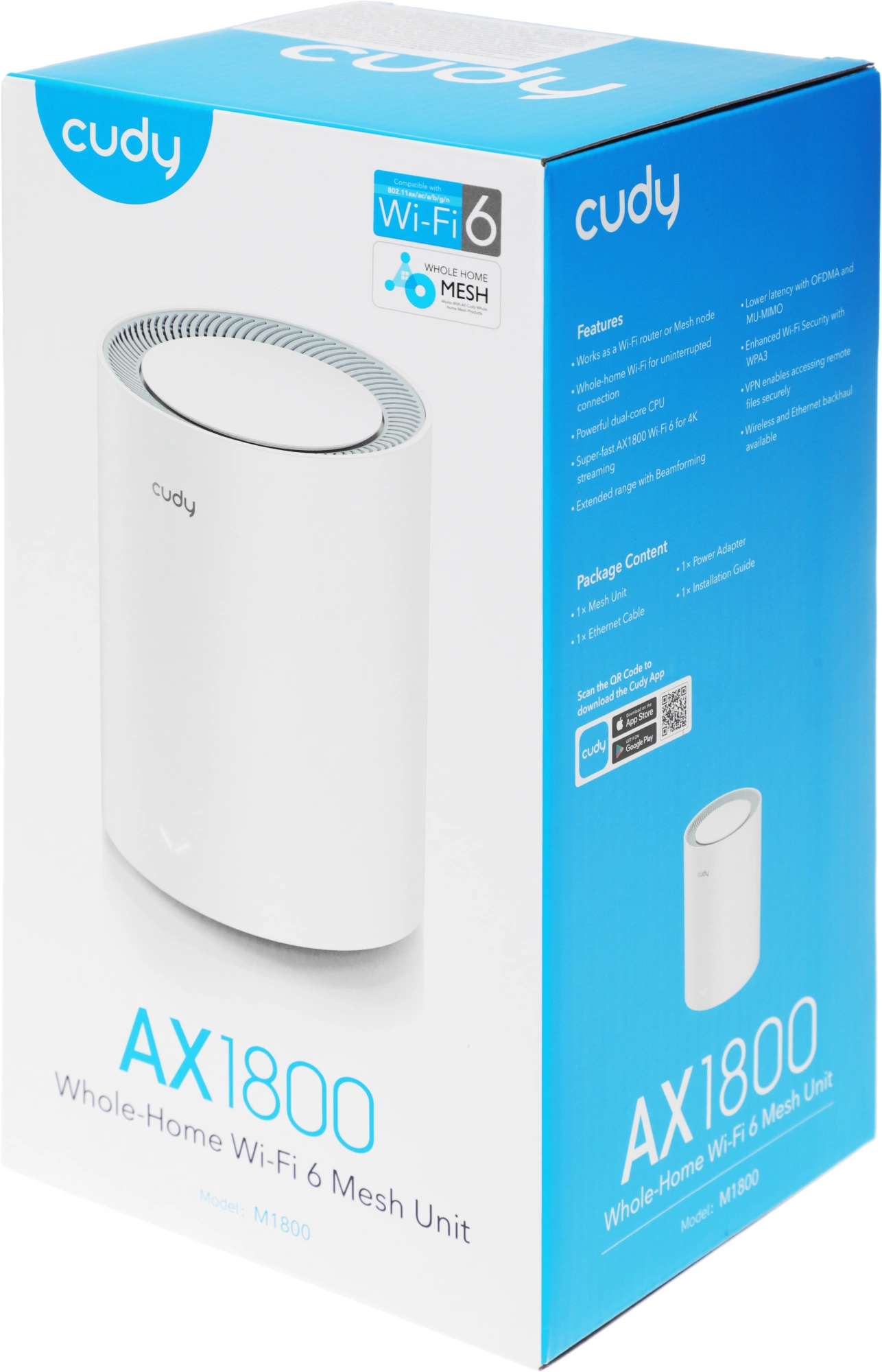Wi-Fi система Cudy M1800 1шт белый (M1800 1-PACK)