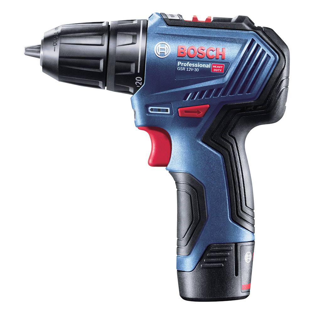 Дрель-шуруповерт Bosch GSR 12V-30 Professional с 2-мя АКБ, кейс (06019G9000)
