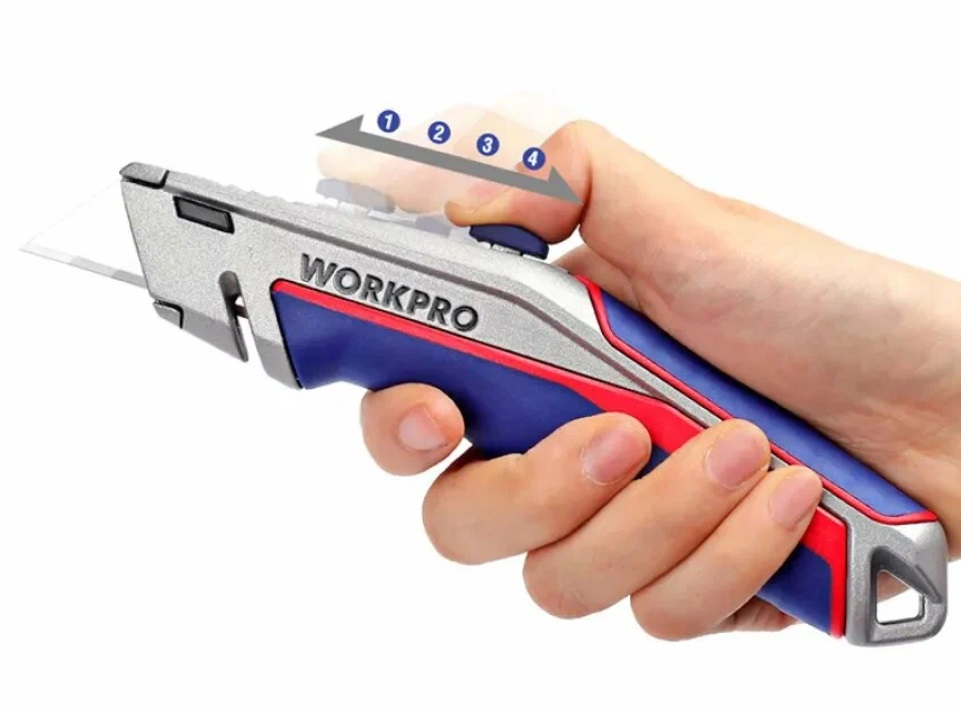 Нож строительный WorkPro WP213014