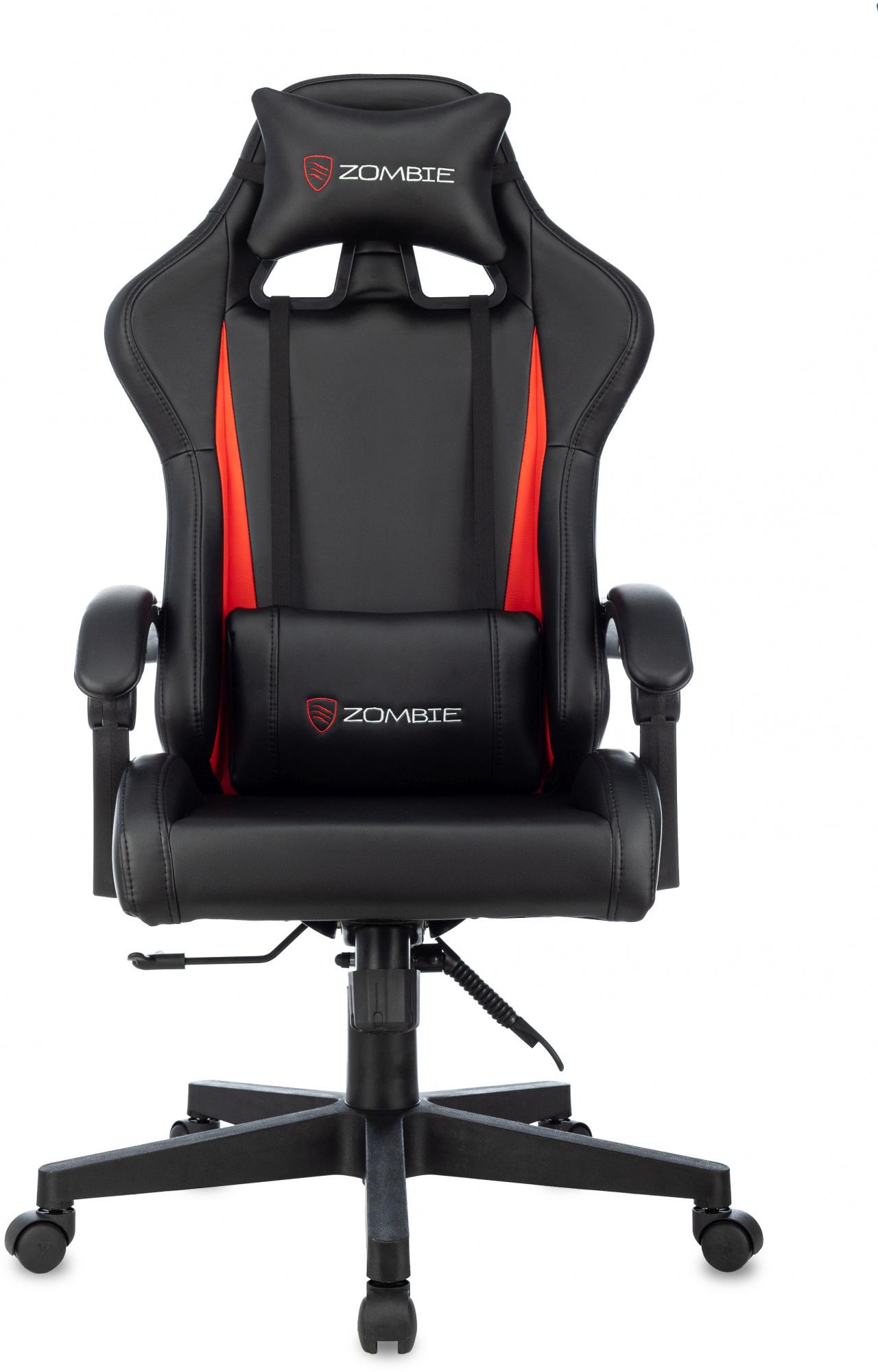 Геймерское кресло Zombie Game Tetra эко кожа пластик черный/красный