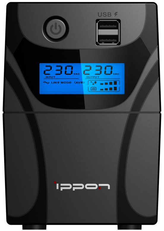 Источник бесперебойного питания Ippon Back Power Pro II 800 черный (1030309)