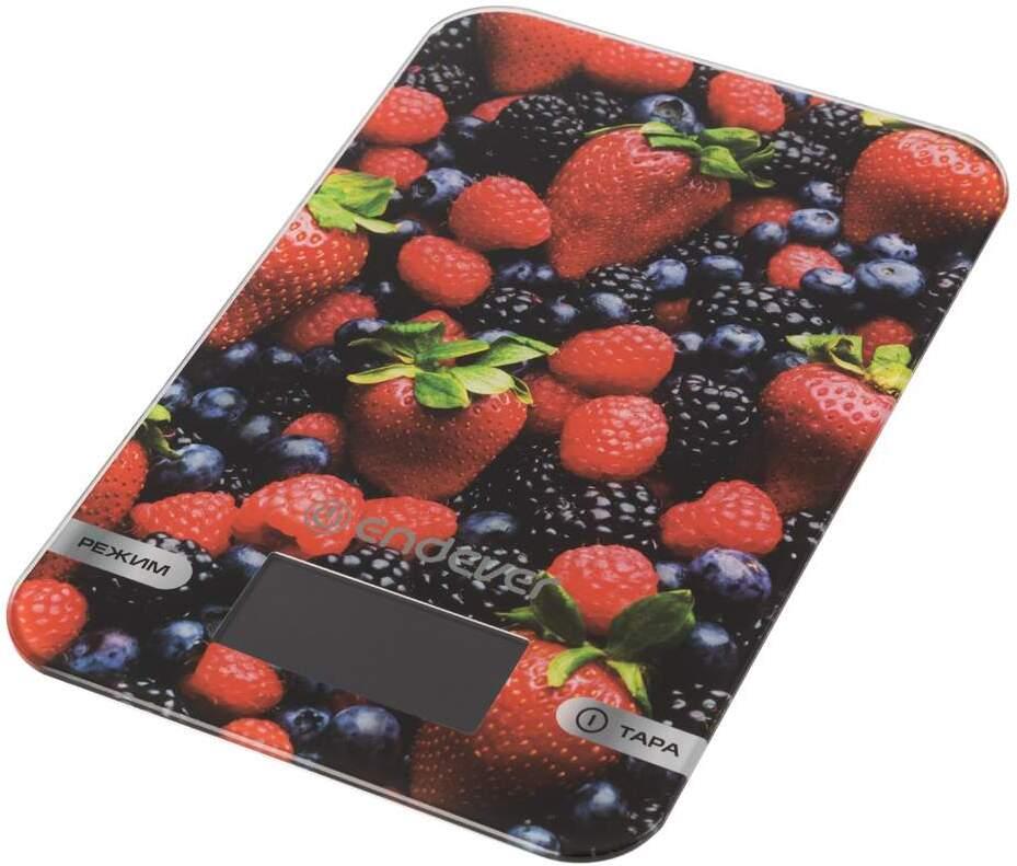 Кухонные весы Endever KS-528 Red/Illustration