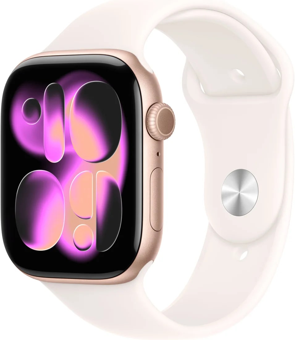 Умные часы Apple Apple Watch Series 11 GPS 46mm Rose Gold Al Case Light Blush Sport Band M/L A3333 (MEV74X/A)