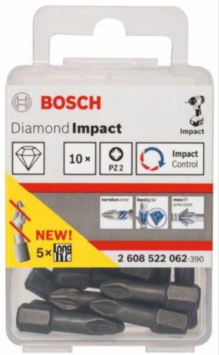 Бита Bosch PZ2 25мм торсионная (-10-) 2.608.522.062