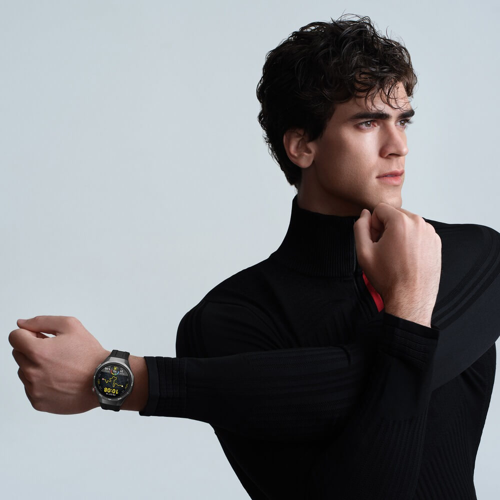 Умные часы Huawei Watch GT 5 Pro 46мм VLI-B29 Black Fluoroelastomer Strap (55020DGH)