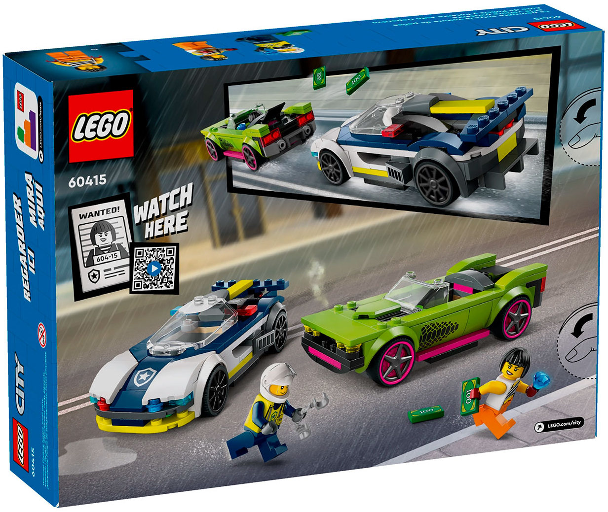 Конструктор Lego City Погоня на полицейской машине и маслкаре (60415)