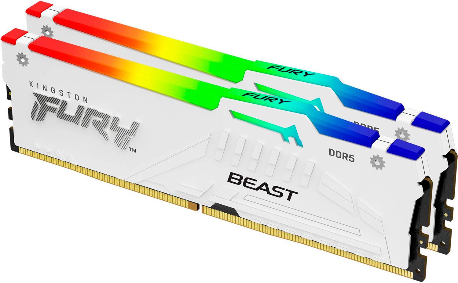 Оперативная память Kingston Fury Beast White Expo RGB DDR5 2x32GB (KF560C36BWEAK2-64)