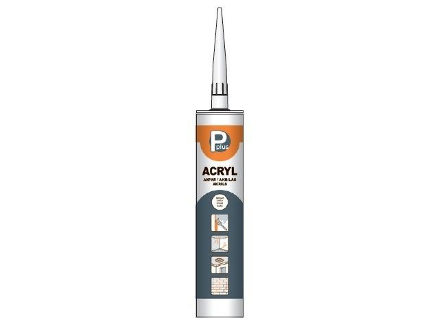 Герметик акриловый P PLUS Acryl (бел.) 280мл
