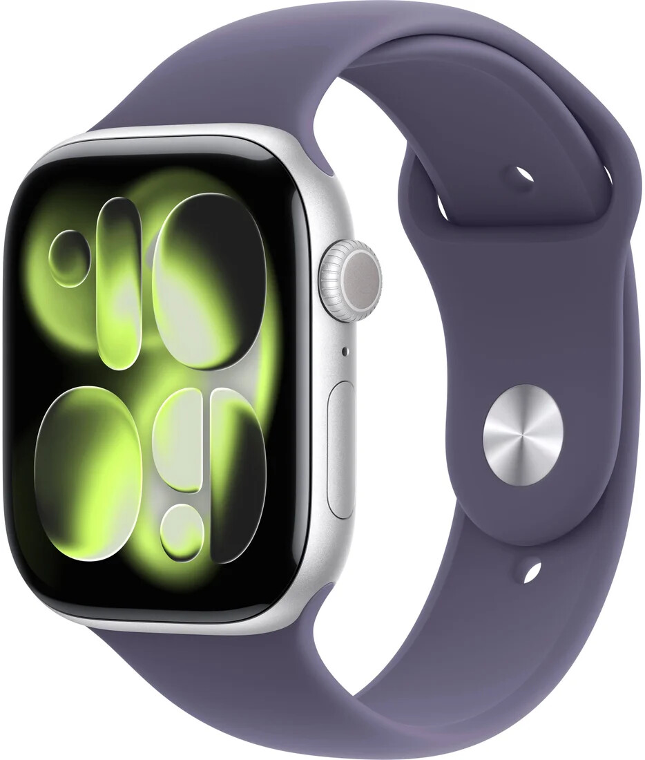 Умные часы Apple Watch Series 11 GPS 46mm Silver Al Case Purple Fog Sport Band S/M A3333 (MEV94ET/A)