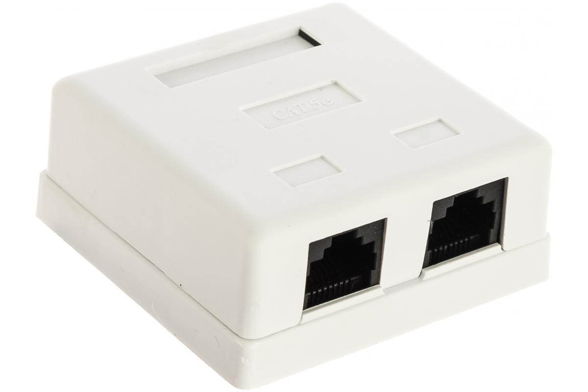 Розетка компьютерная TWT TWT-SM2-4545-WH (44631)
