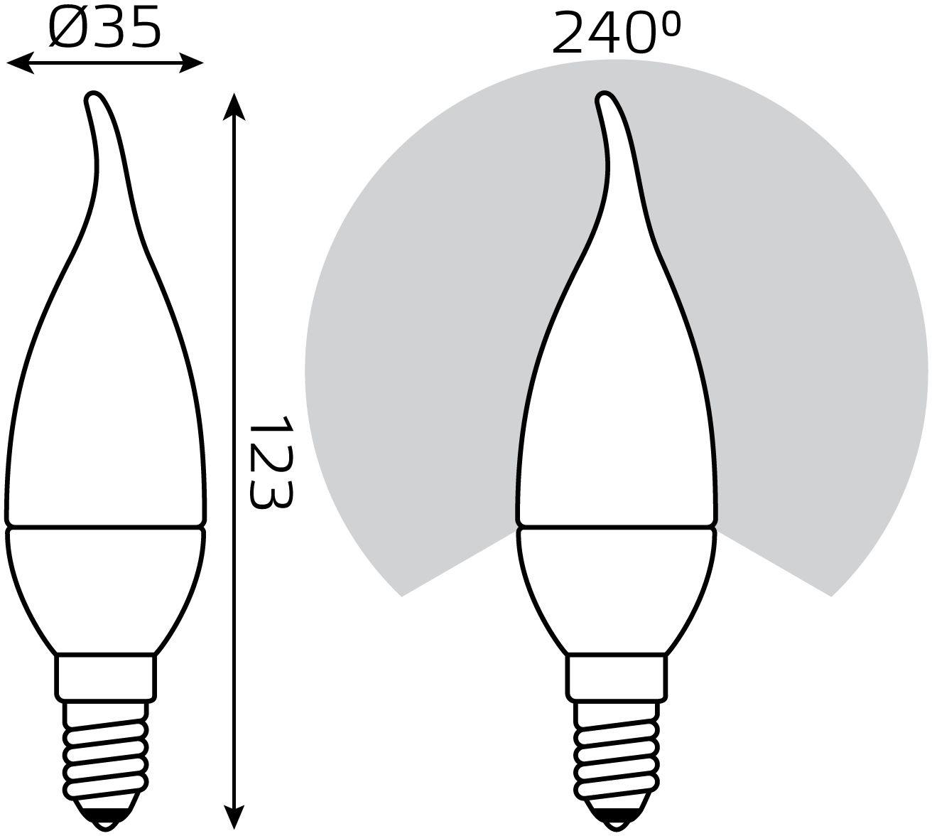 Светодиодная лампа Gauss Elementary 6Вт E14 220B 4100K 10шт (34126-10)