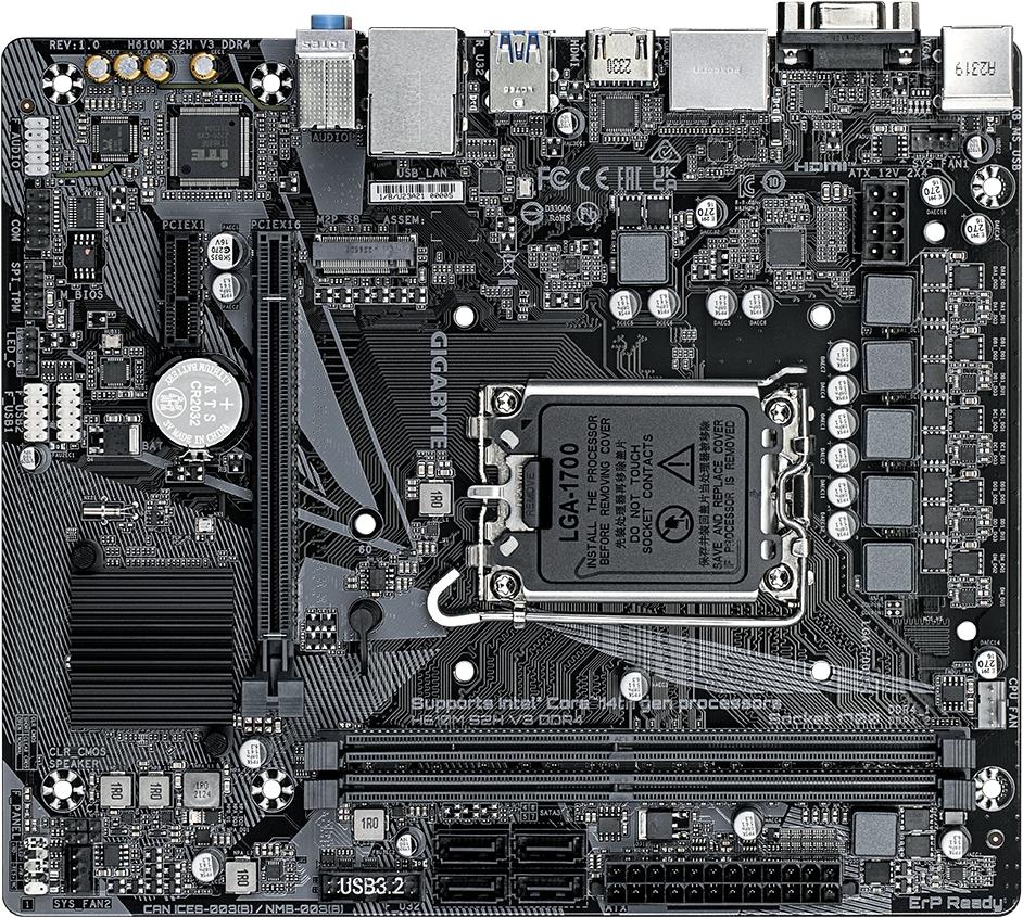 Материнская плата GigaByte H610M S2H V3 DDR4 rev. 1.0