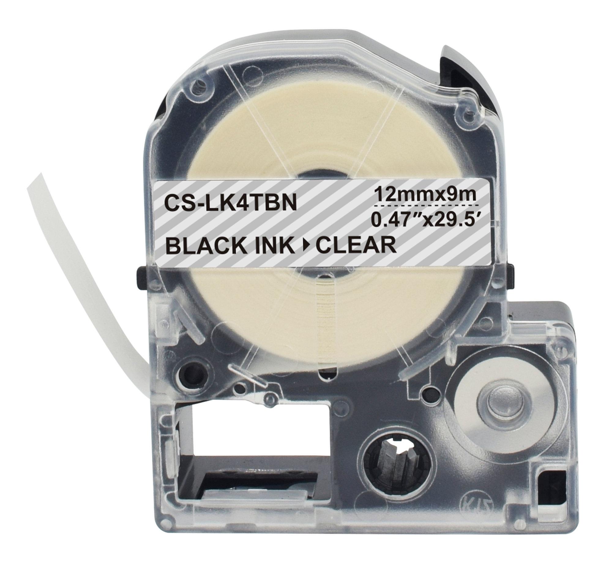 Картридж ленточный Cactus CS-LK4TBN черный на прозрачном