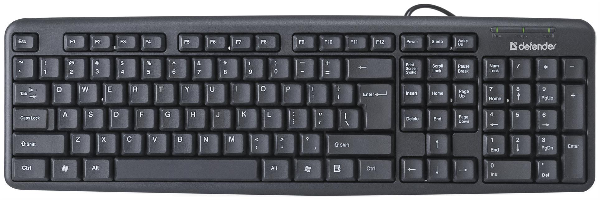 Клавиатура Defender Element HB-520 USB Black (45522)