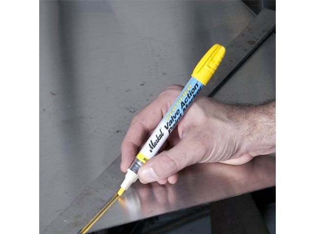 Маркер промышл. перманентный на основе жидк. краски MARKAL CERTIFIED VALVE ACTION ЧЕРНЫЙ (Для нержавеющей стали. Толщина линии 3 мм. Цвет черный)