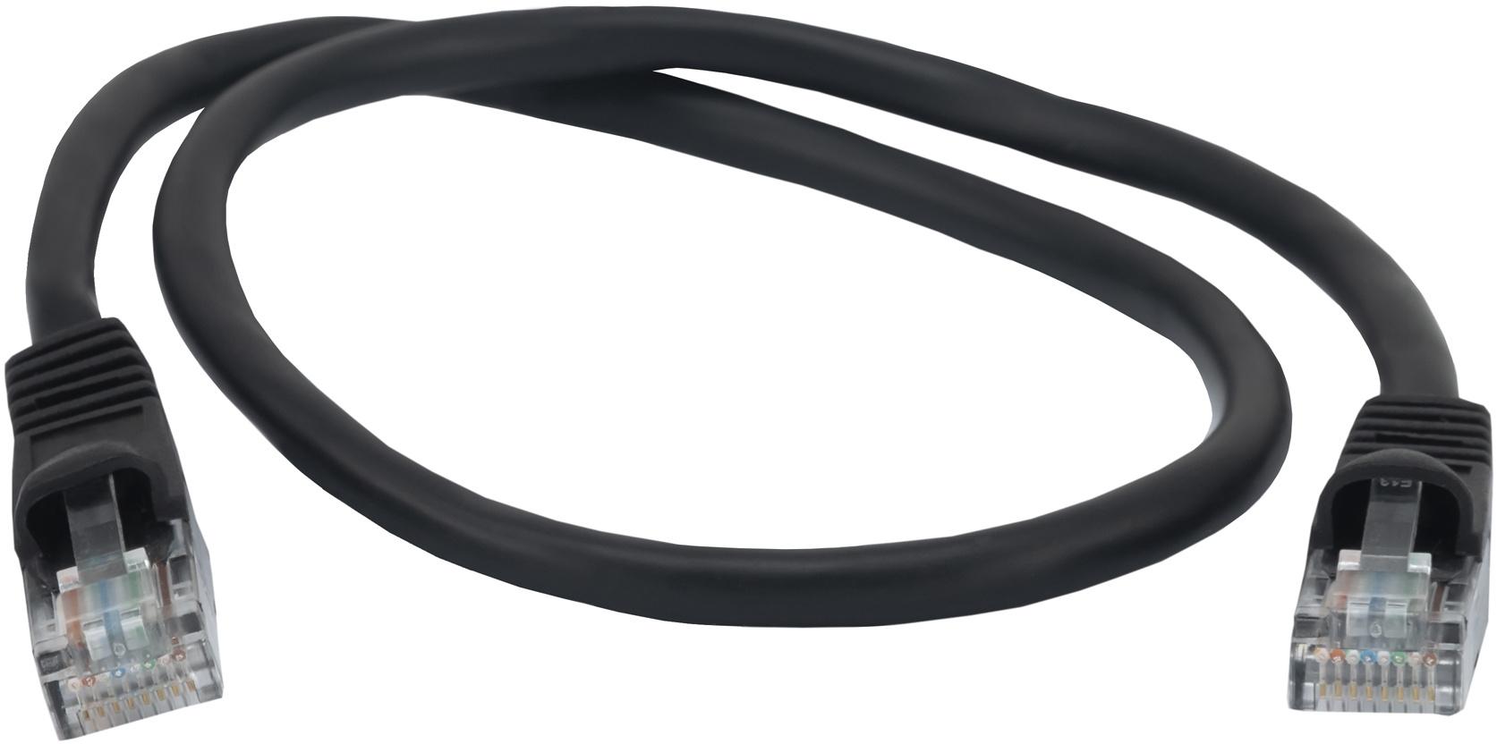 Патч-корд Buro UTP cat5E 0.5м черный RJ-45 (m)-RJ-45 (m)
