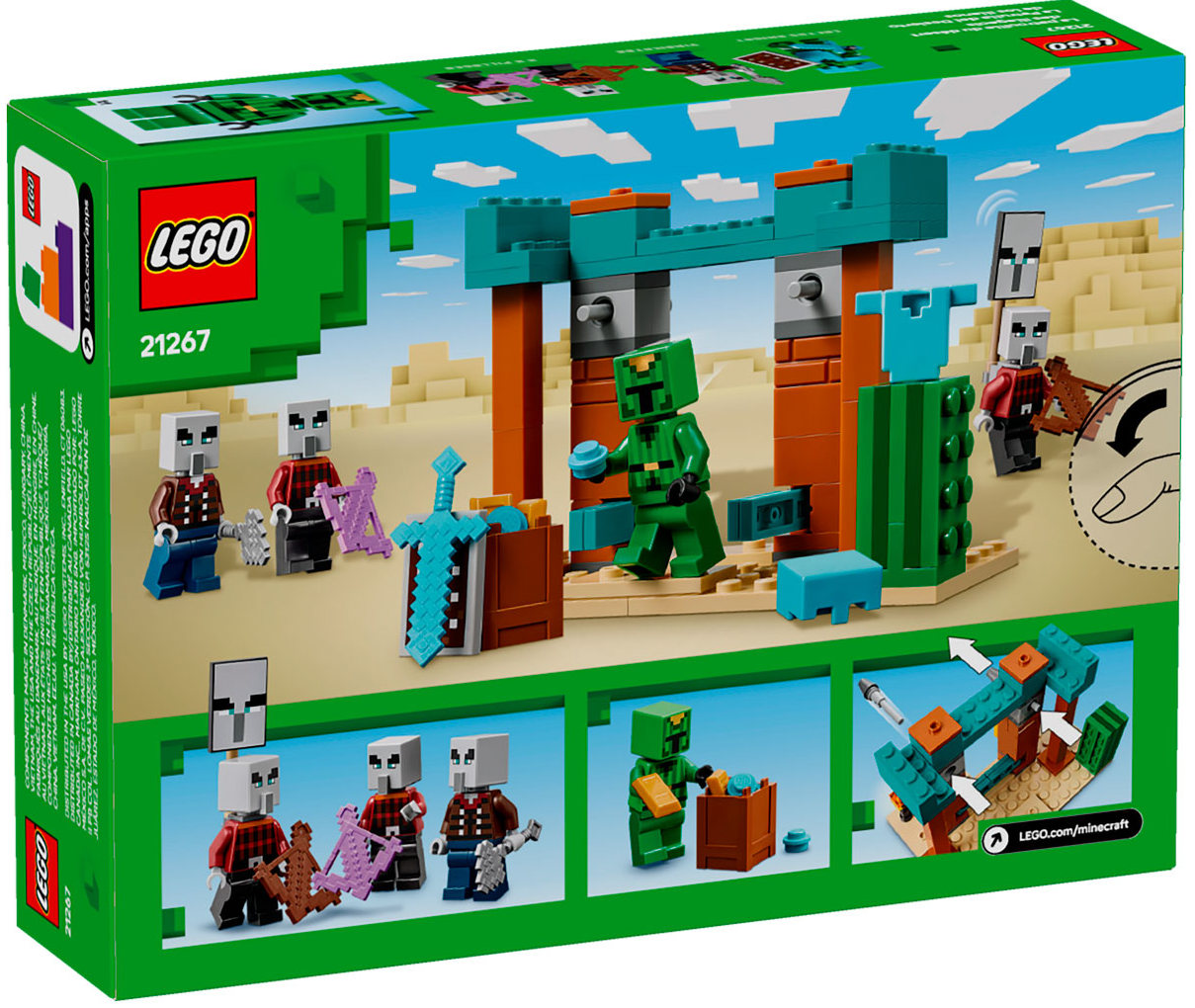 Конструктор Lego Minecraft Пустынный патруль илладжеров (21267)