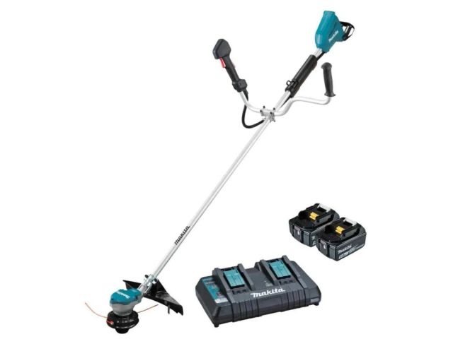 Триммер аккум. MAKITA LXT DUR368APT2 в кор. (18.0 В, 2 акб., 5.0 А/ч, Li-Ion, ЗУ, 25,5 - 35 см,  плавный пуск,)