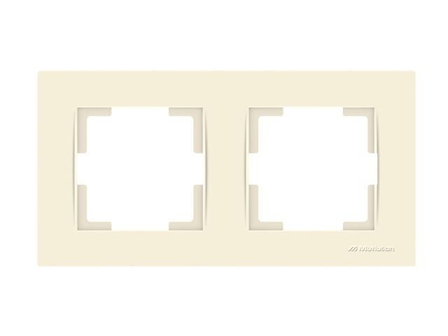Рамка 2-ая горизонтальная кремовая, RITA, MUTLUSAN