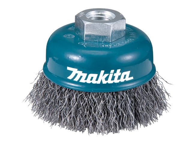 Щетка д/шлиф.маш. проволочная чашечная 75 мм MAKITA (для УШМ, d75 мм, толщ. проволоки 0.5 мм, нержавейка, M14х2)