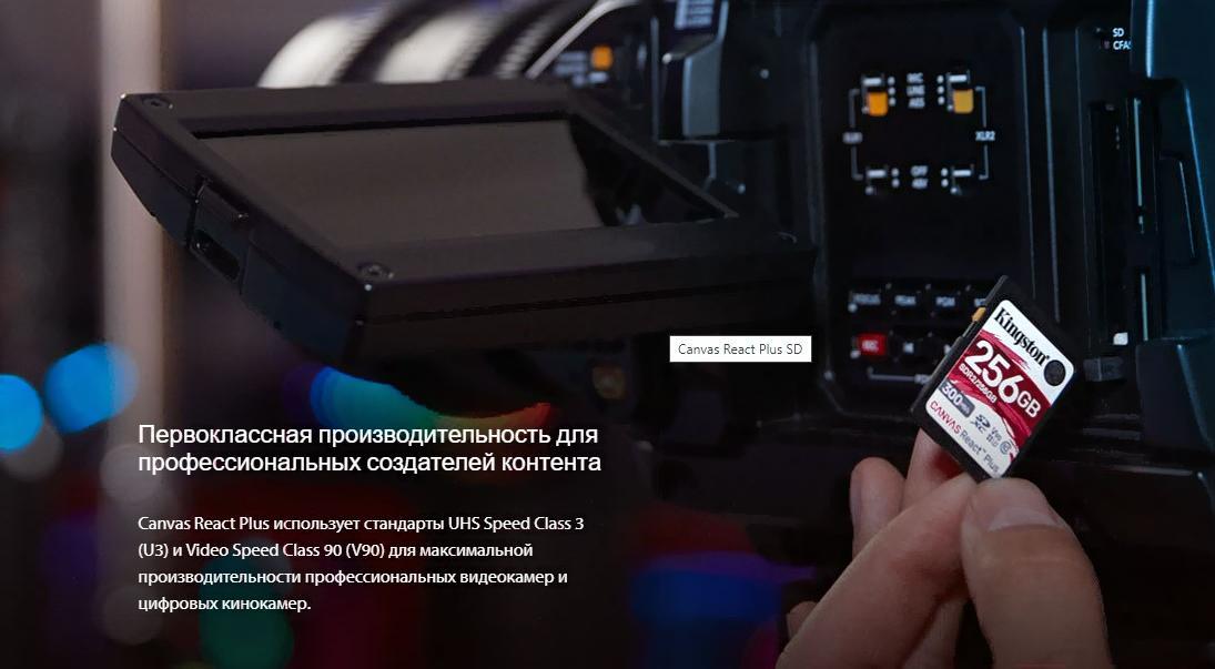 Карта памяти Kingston SDXC 256Gb Class10 (SDR2/256GB)