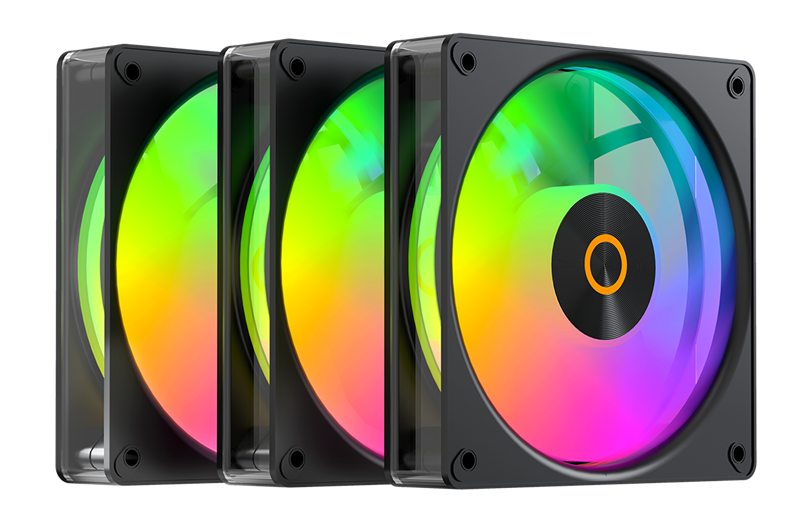 Комплект вентиляторов для корпуса Ocypus Gamma F12 Elite BK ARGB Reverse Blade 3 IN 1 Black (Gamma-F12-BK3AM01E-GL)