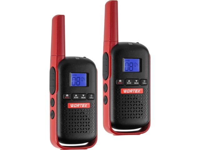 Портативная радиостанция WORTEX WT 0805 в кор. (комплект 2 шт.) SOLO, PMR (446 МГц), 0,5 Вт (PMR (446 МГц), 0,5 Вт, 12,5 кГц, до 27 часов, 140 г)