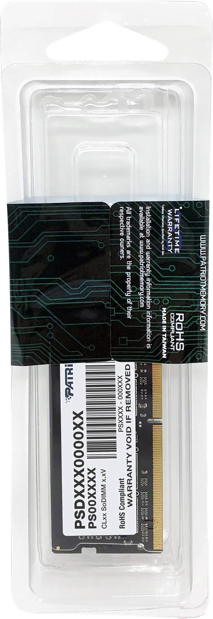 Оперативная память Patriot Signature Line 8GB DDR4 SODIMM PC4-25600 (PSD48G320081S)