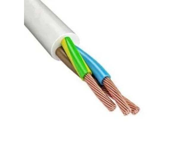 Провод ПВСм 3х2,5 (бухта 50м) Б БелРоскабель (белый, ГОСТ 7399-97) (БелРосКабель)