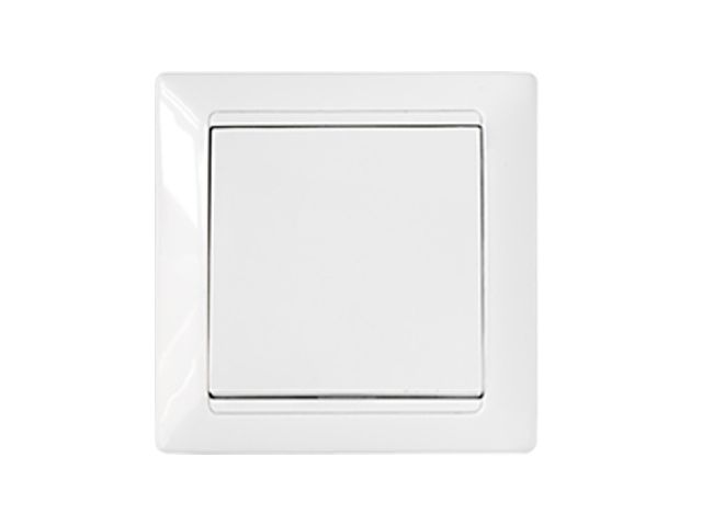 Выключатель 1 клав. проходной (скрытый, 10А) белый Стиль, Bylectrica