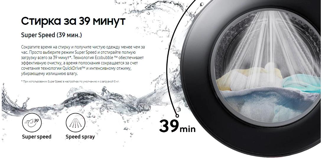 Стиральная машина Samsung WW80AG6S28AELP