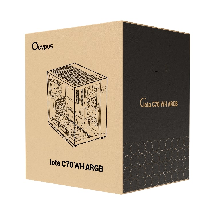 Корпус Ocypus Iota C70 ARGB без БП White (Iota-C70-WHD600XX-GL)