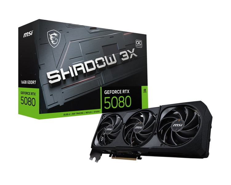 Видеокарта MSI GeForce RTX 5080 Shadow 3X OC 16Gb