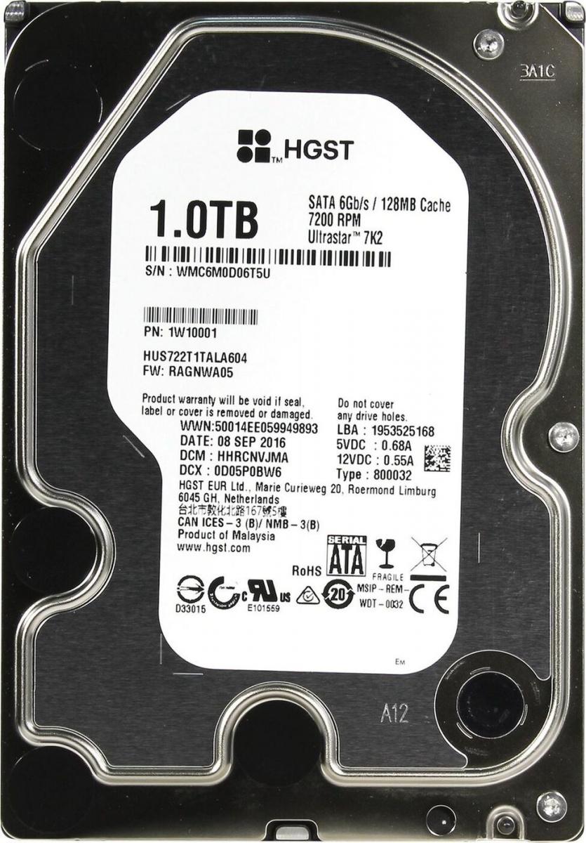 Жесткий диск WD 1TB 1W10001 (HUS722T1TALA604)